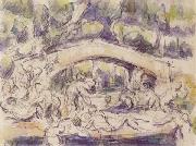 Paul Cezanne Bathers Beneath a Bridge France oil painting artist